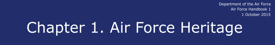 Banner for MKTS Breakout of Chapter 1, Air Force Heritage