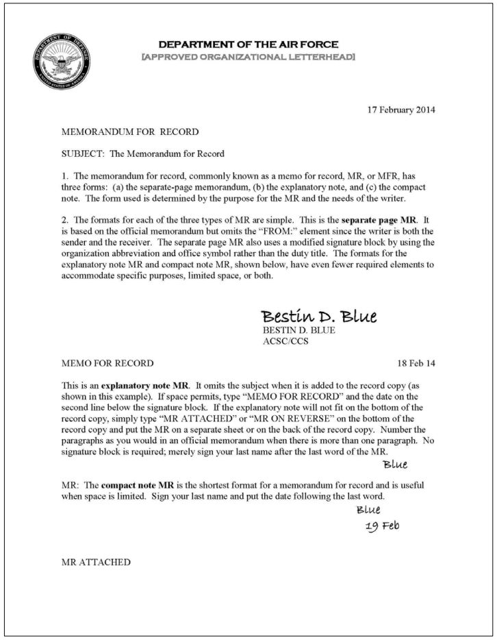 army memorandum for record fillable pdf