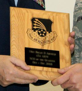 NCO of the Quarter Plaque